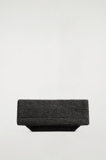 Folded Clutch Straw Bag