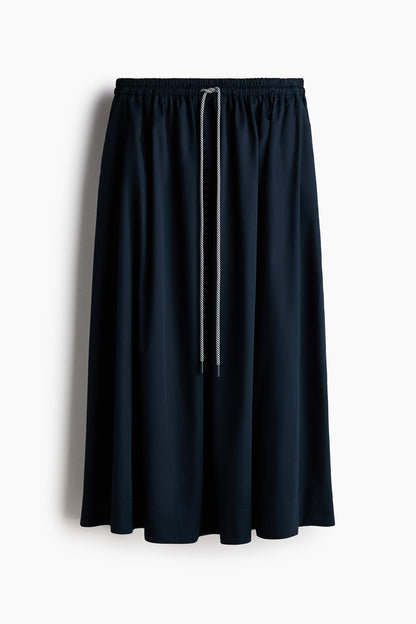 Cotton drawstring skirt