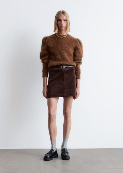Mohair-Blend Puff-Sleeve Jumper