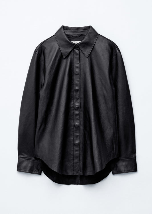 Oversized Leather Shirt