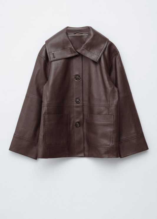 Boxy Nappa Leather Jacket