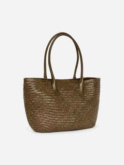 Woven Leather Tote