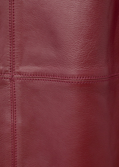 Raw-Edge Leather Dress