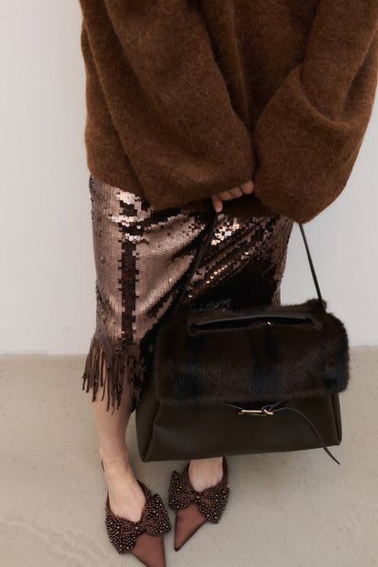 Strap-detail handbag