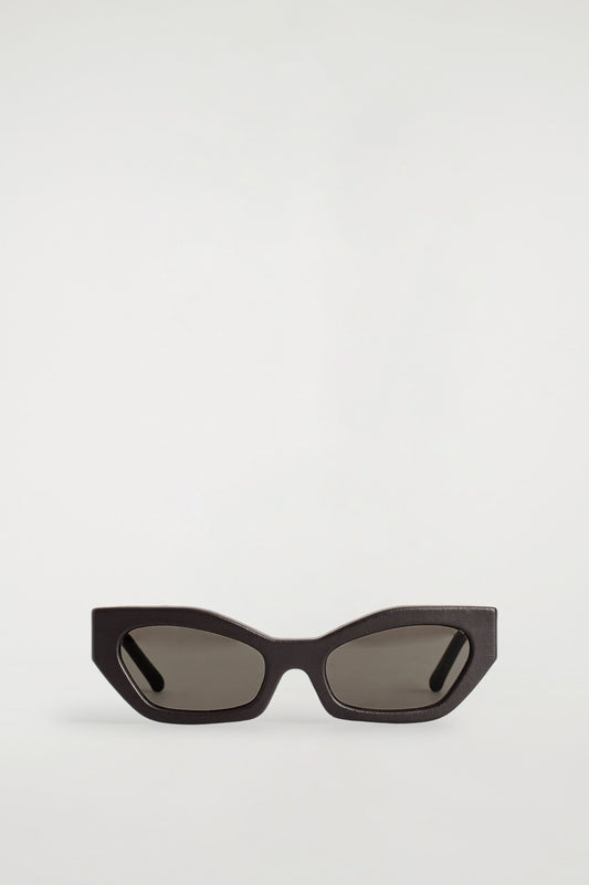 Leather Cat-Eye Sunglasses