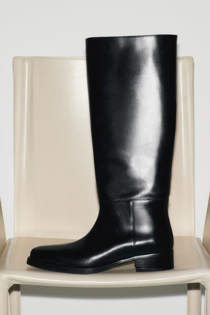 Leather Knee-High Boots