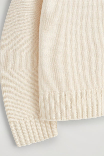 Chunky cashmere funnel-neck jumper