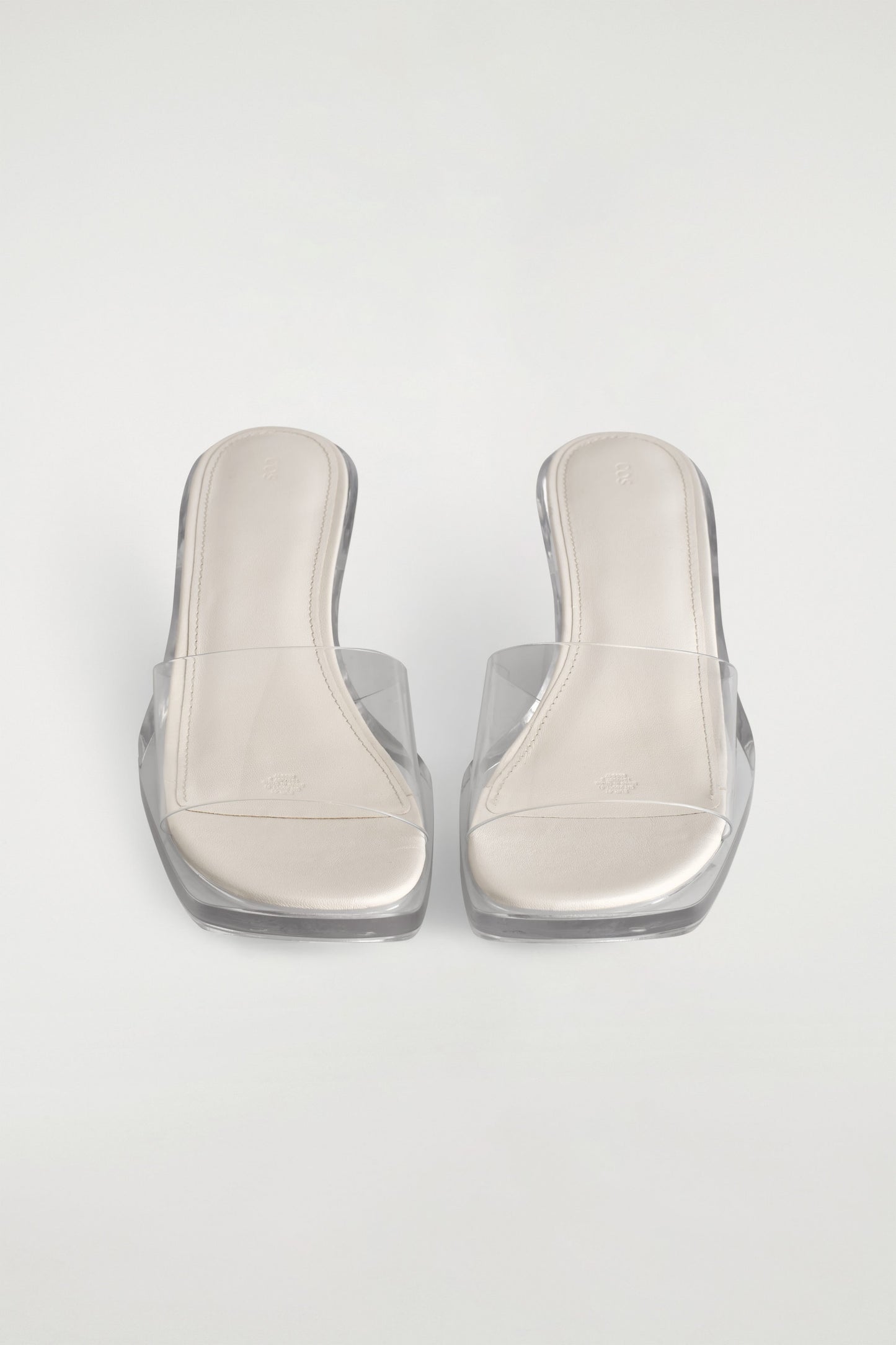 Perspex Kitten-Heel Mules