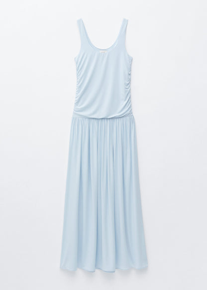 Gathered Jersey Maxi Dress