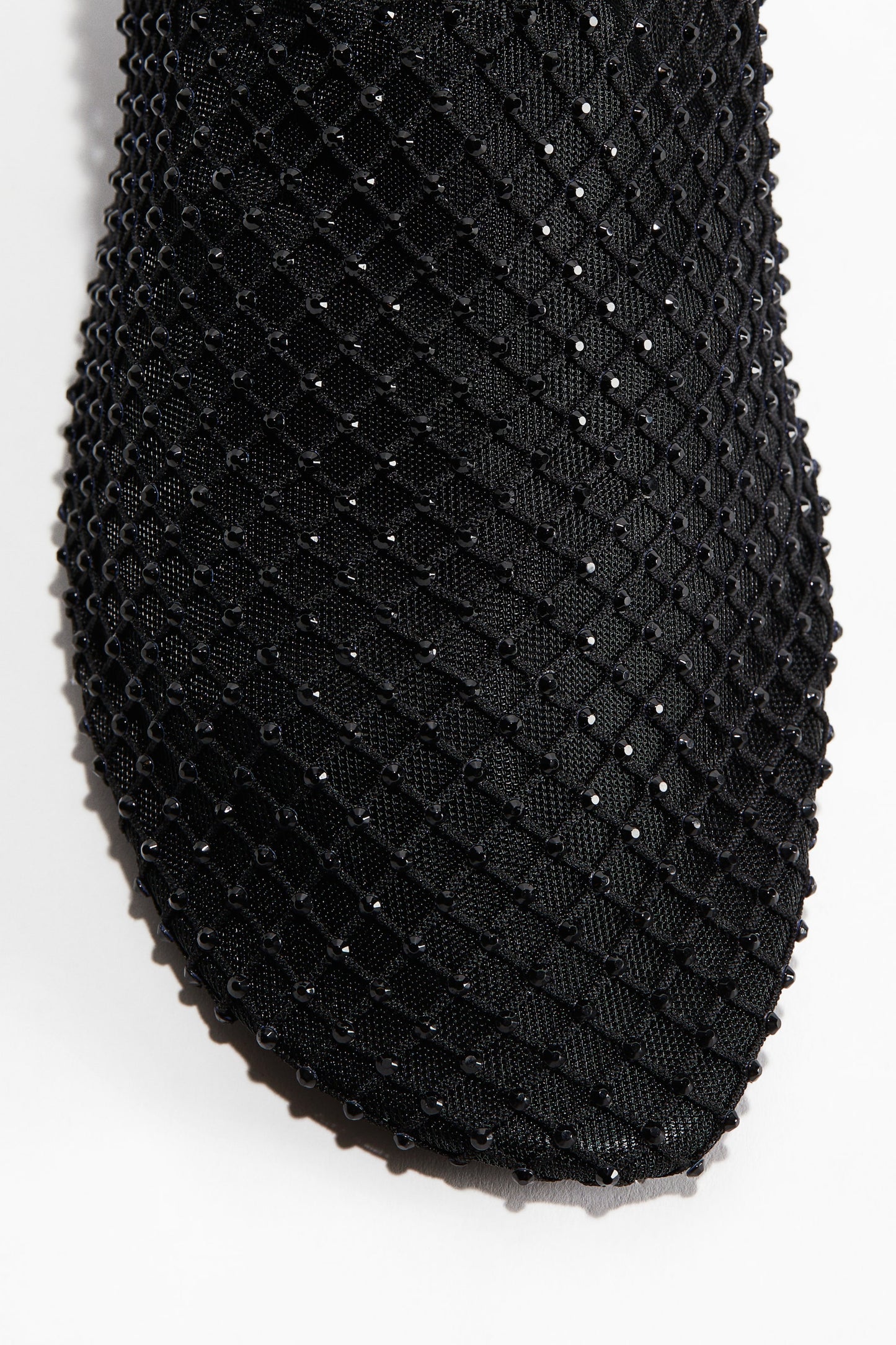 Heeled mesh mules