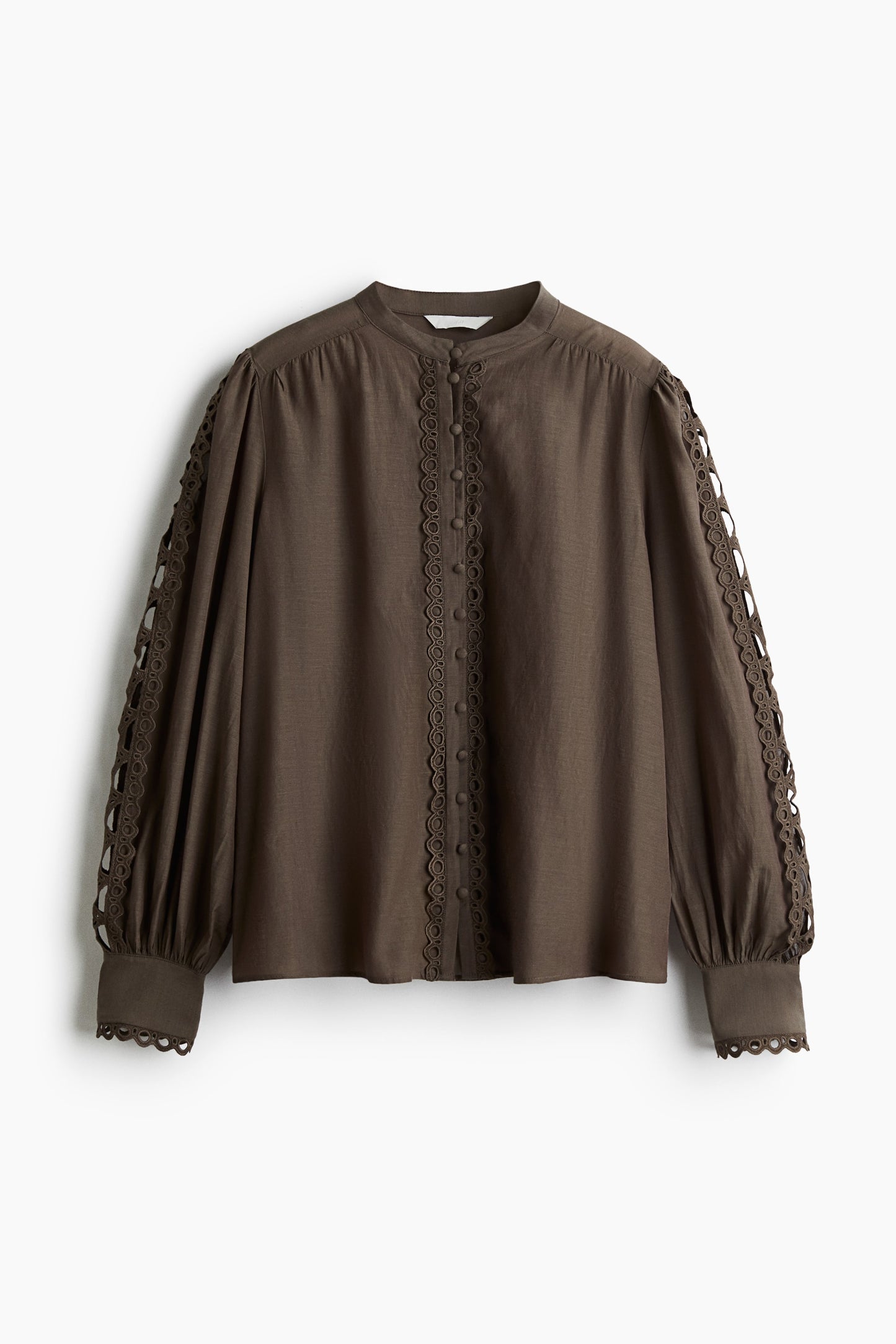 Lace-trimmed blouse