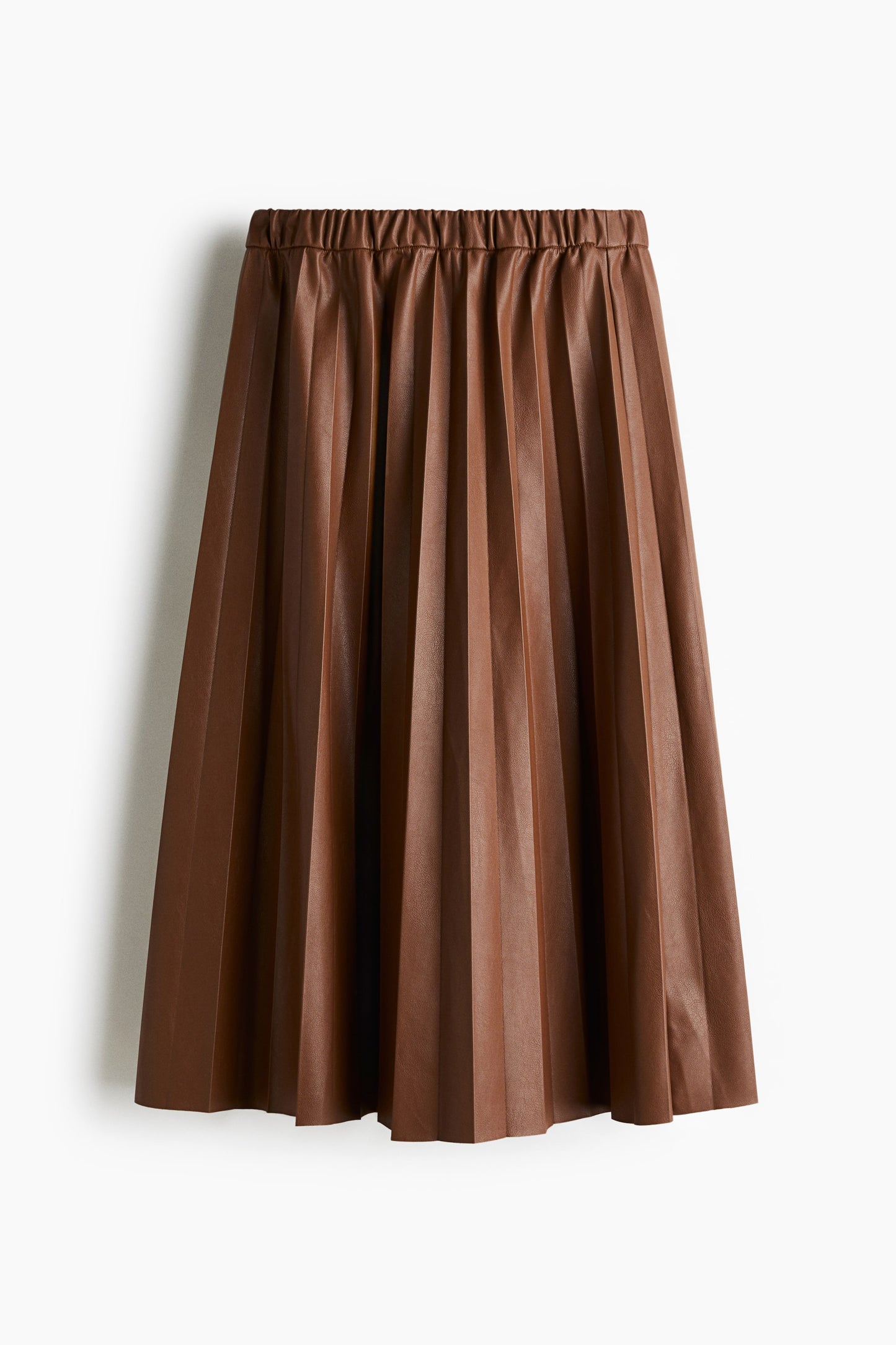Coated plissé skirt