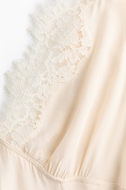 Lace-trimmed dress