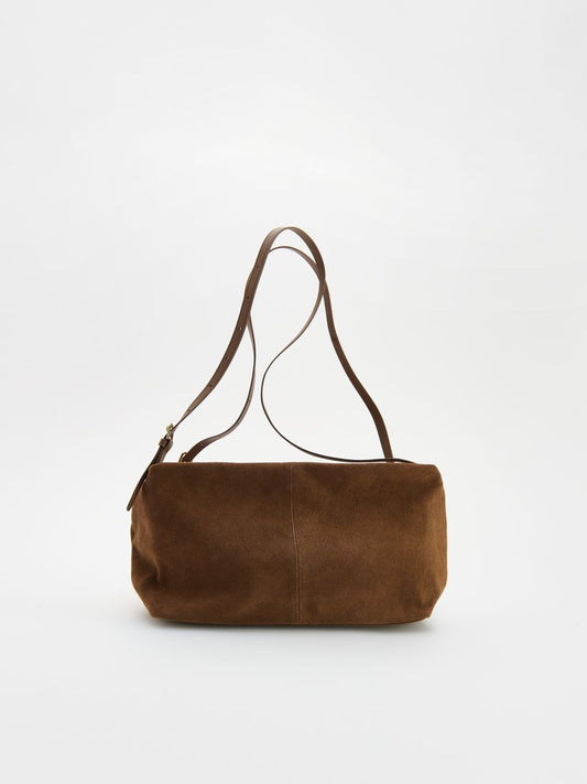 Suede shoulder bag