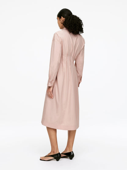 Pleated Shirt Dress