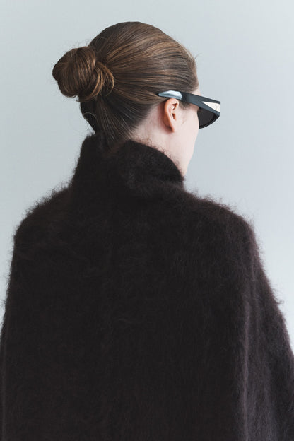 High-collar mohair-blend jumper