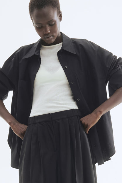 Pleat-front culottes