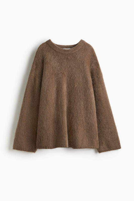 Oversized mohair-blend jumper