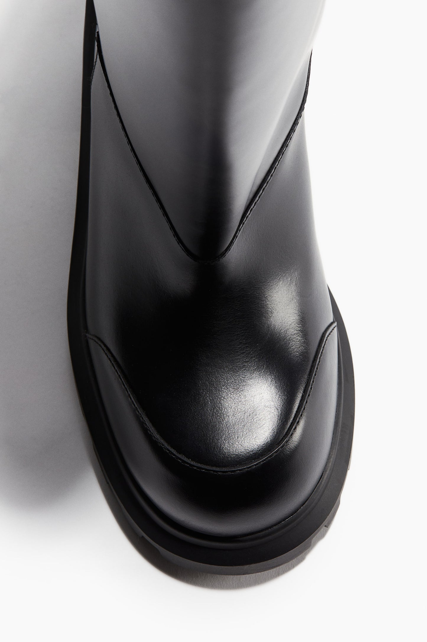 Chunky leather boots