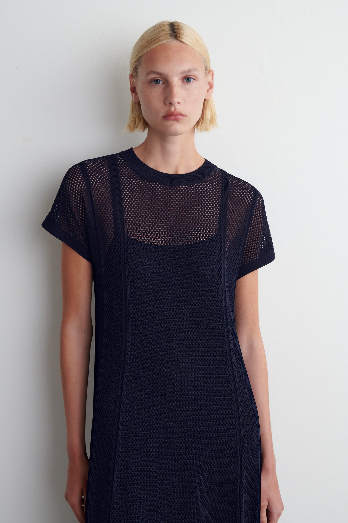 Pointelle-Knit Cotton Maxi Dress
