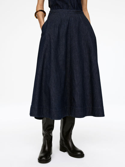 Cotton Midi Skirt