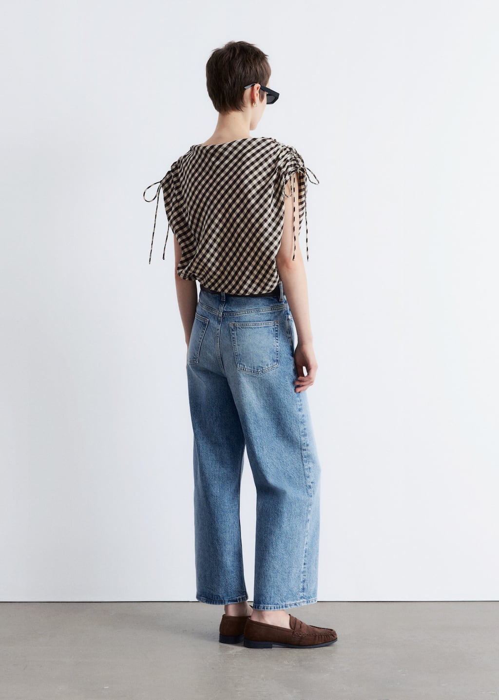 Drawstring Boatneck Top
