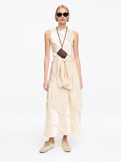 Frill Satin Dress