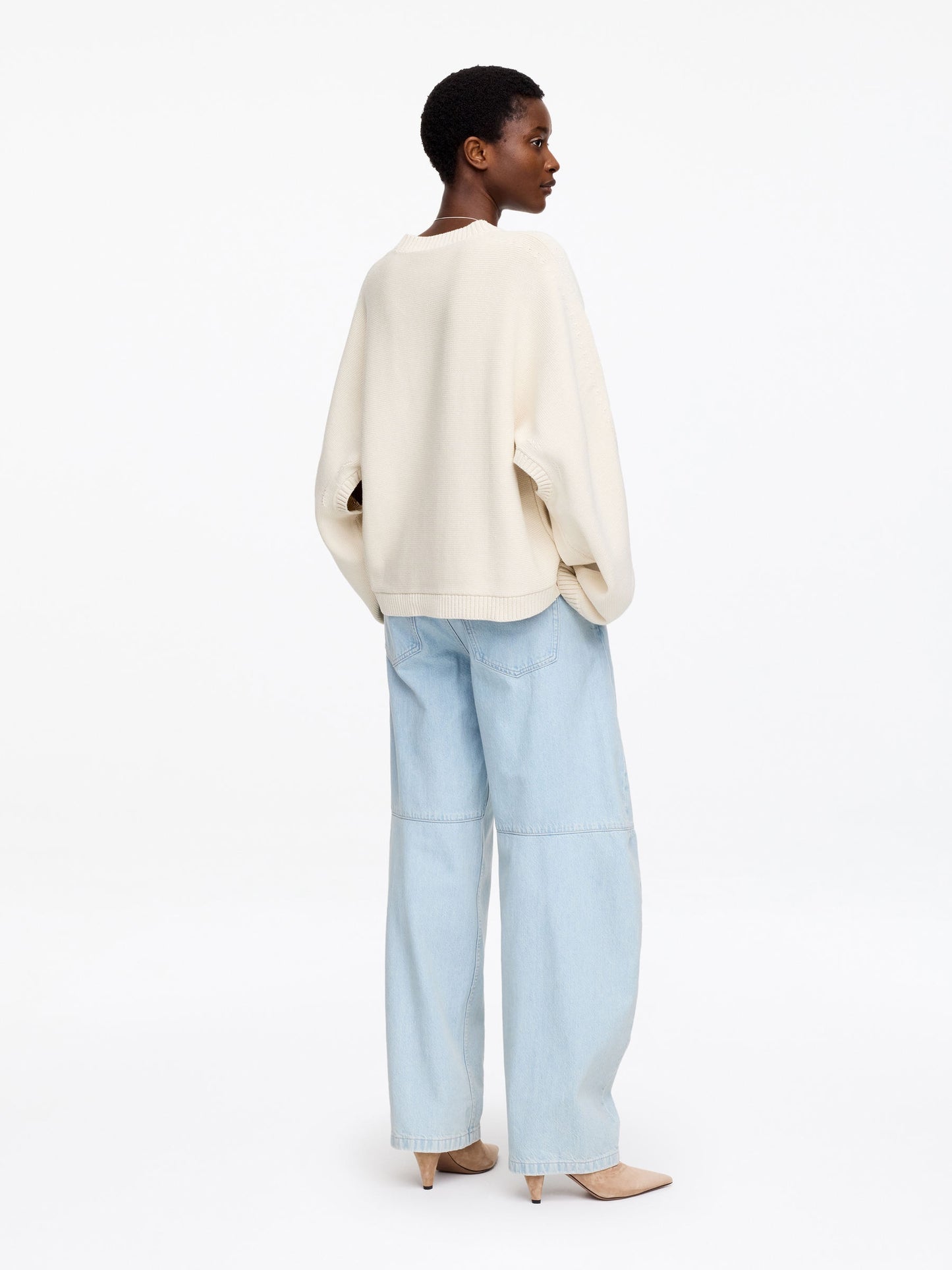 Cut-Out Cotton Jumper