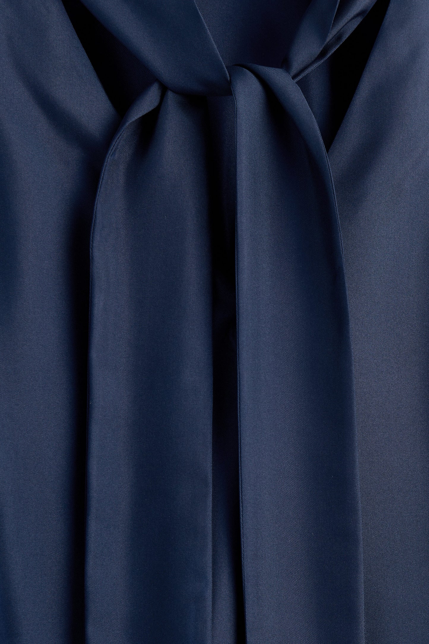 Draped Tie-Detail Silk Top