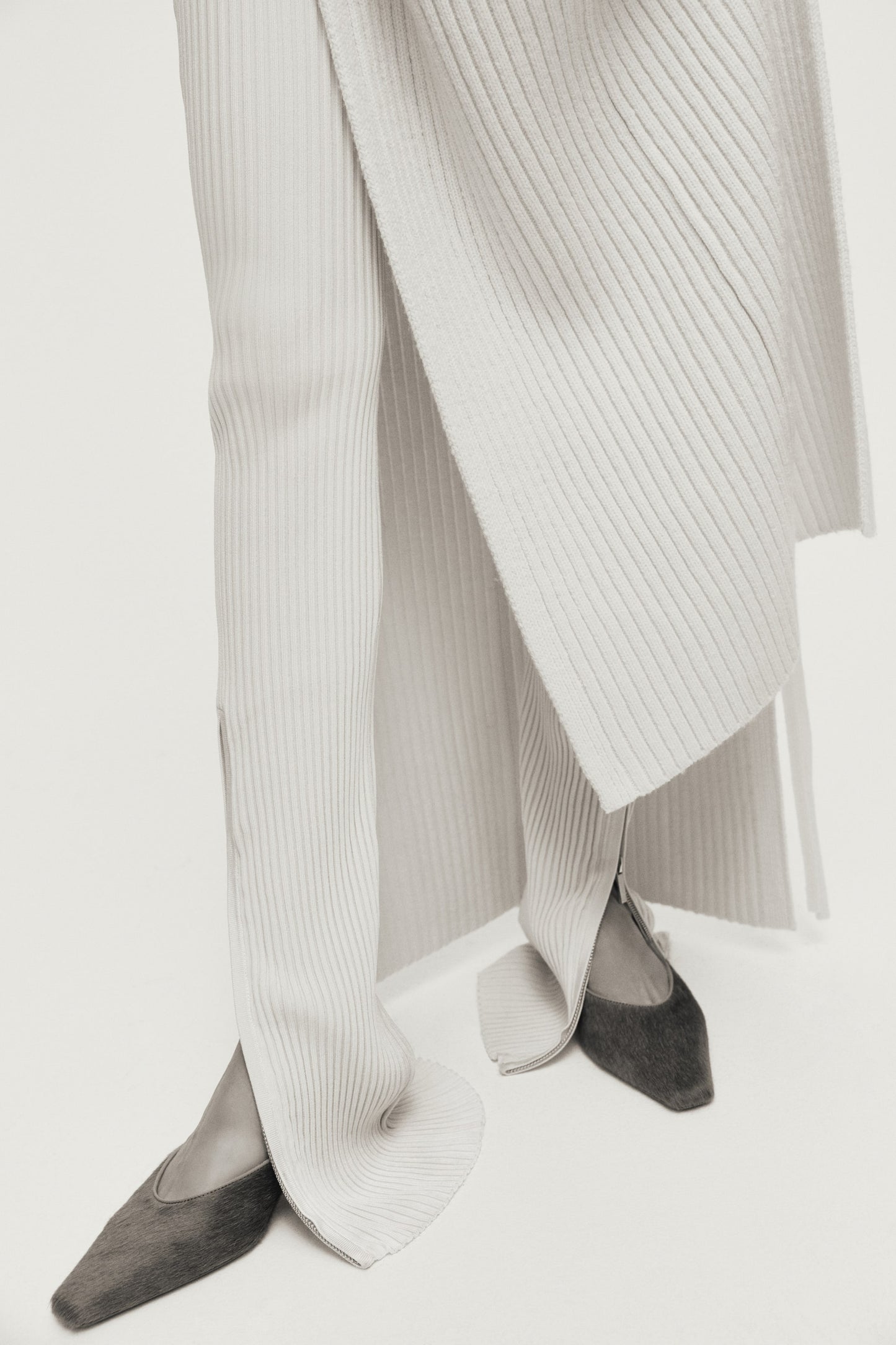 Heeled leather mules