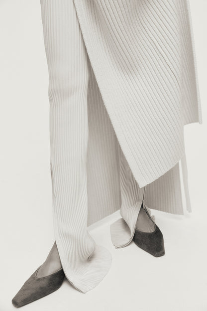 Heeled leather mules