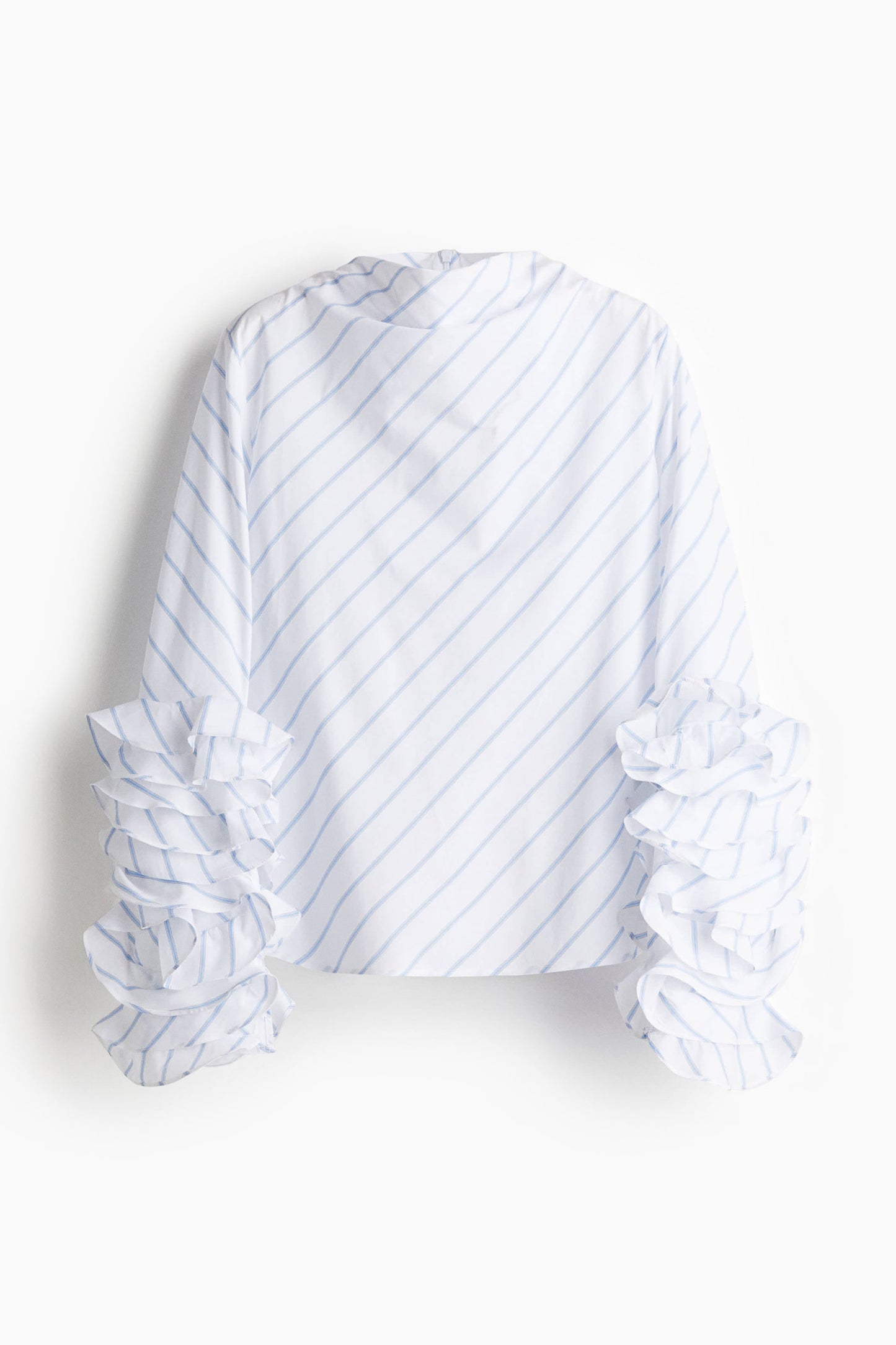 Ruffle-sleeve blouse