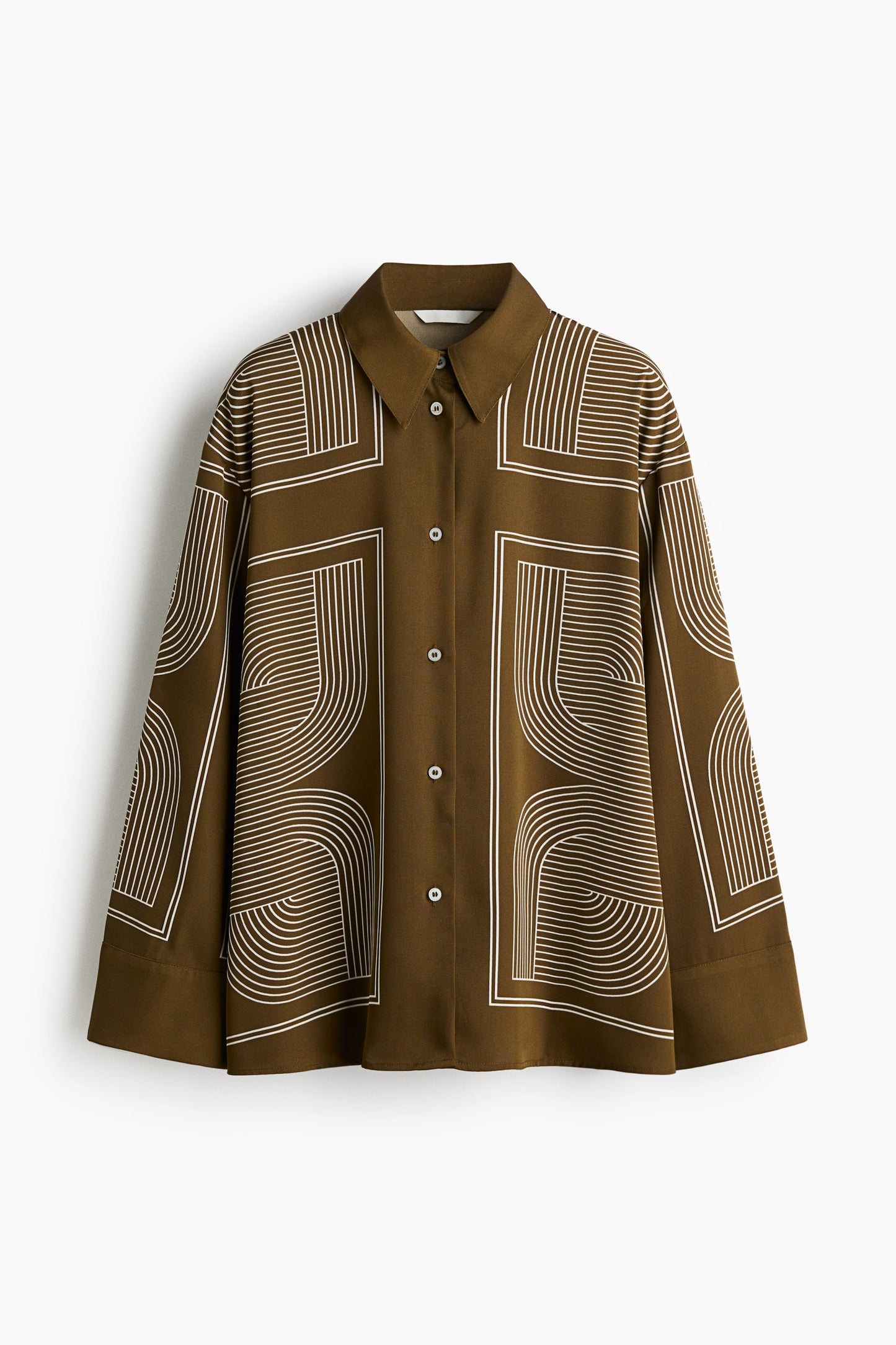 Oversized twill shirt