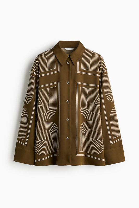 Oversized twill shirt