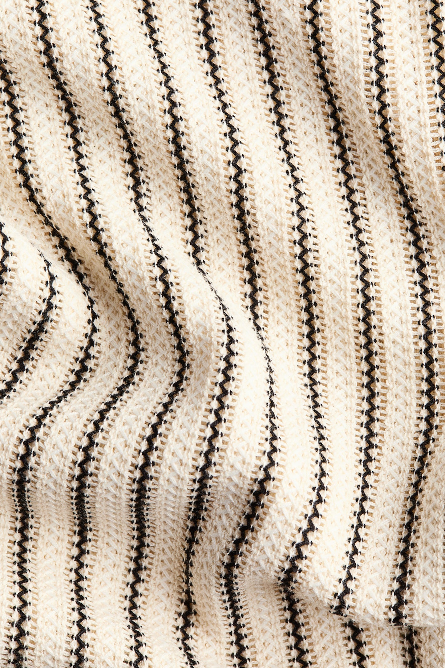 Wide textured-knit trousers