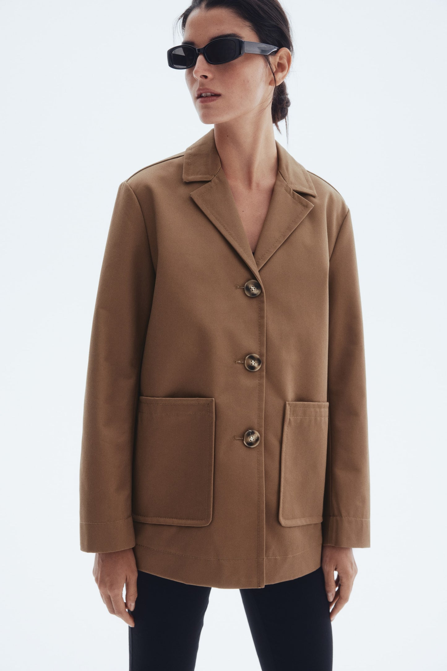Oversized twill jacket