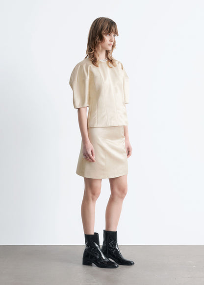 Satin Mini Skirt
