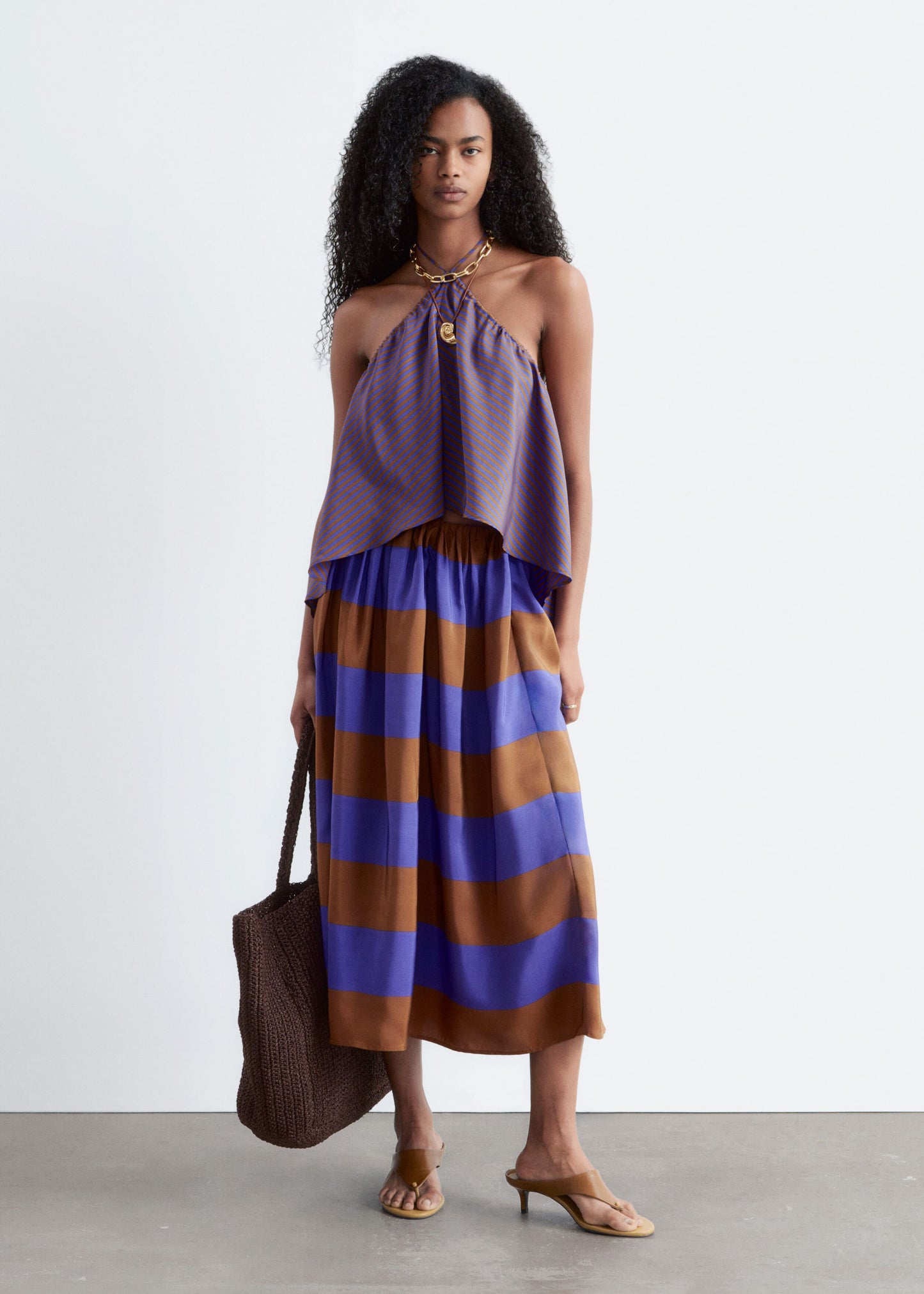 Silk Midi Skirt