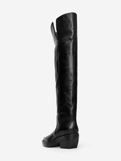 Over-The-Knee Leather Boots