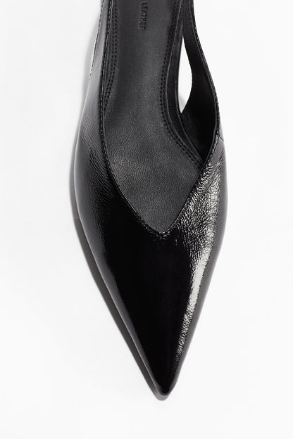 Leather slingbacks