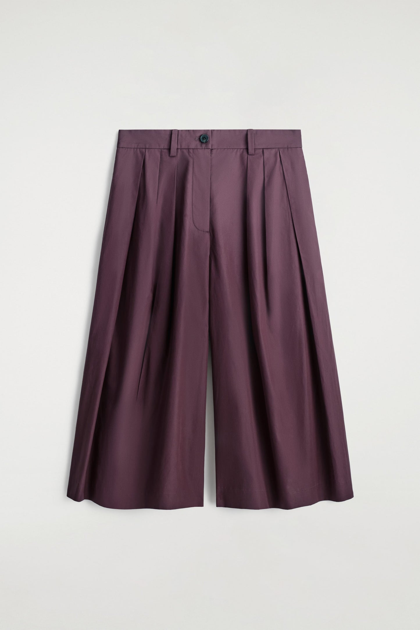 Pleated Cotton Culottes