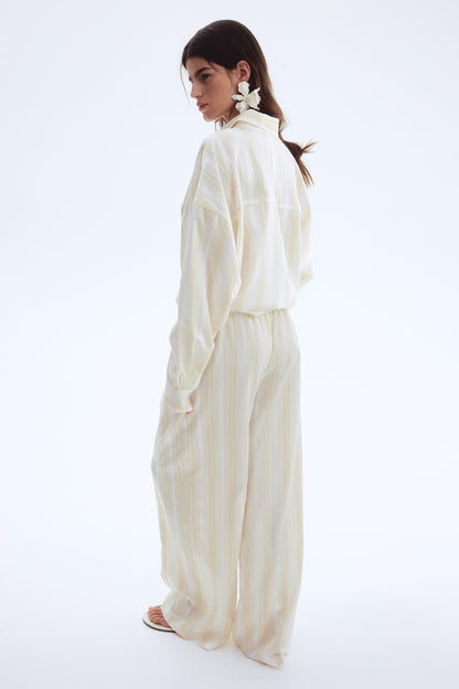 Straight pull-on trousers