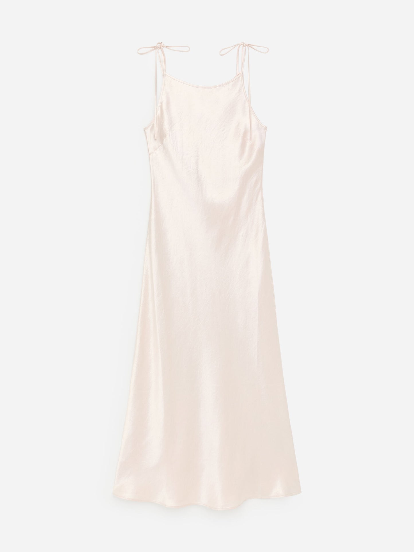 Crushed Satin Slip Dress