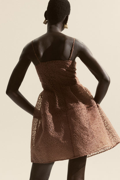 Embroidered strappy dress