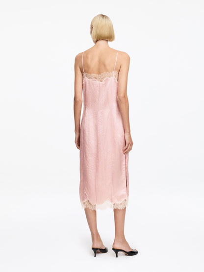 Lace-Trimmed Slip Dress