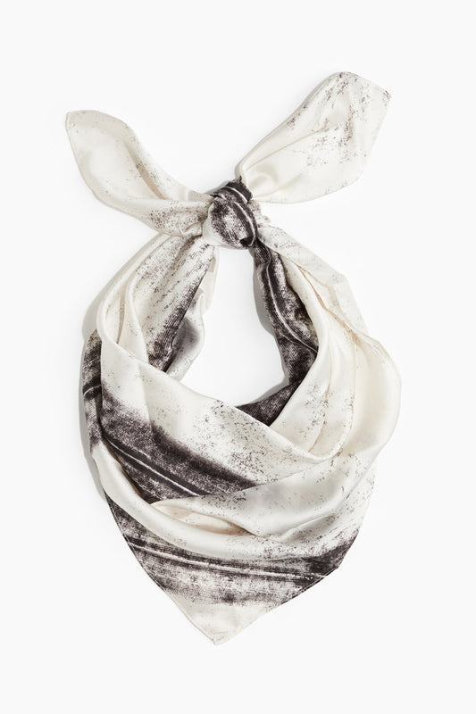 Printed satin scarf