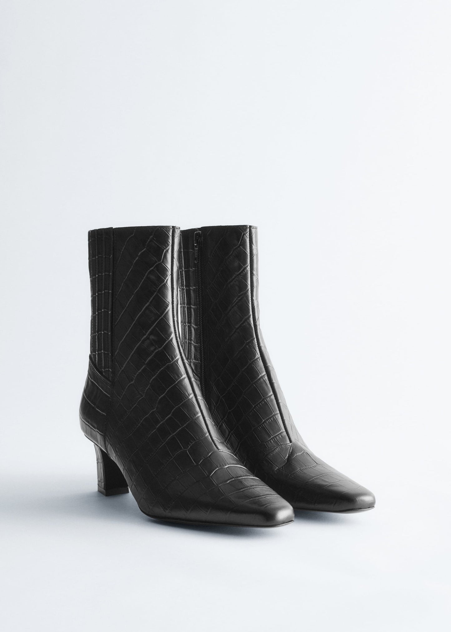 Kitten Heel Suede Ankle Boots