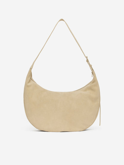 Curved Suede Bag