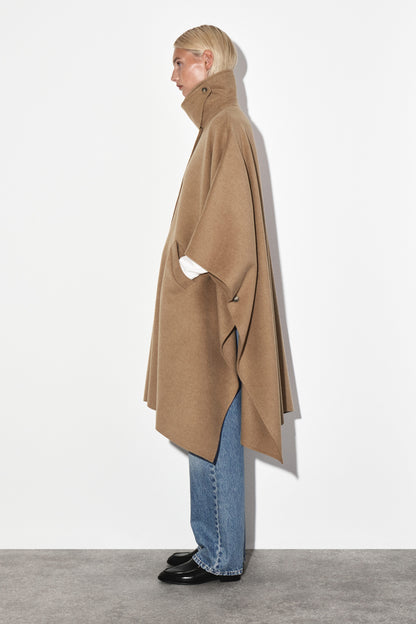 Longline Double-Faced Wool Cape