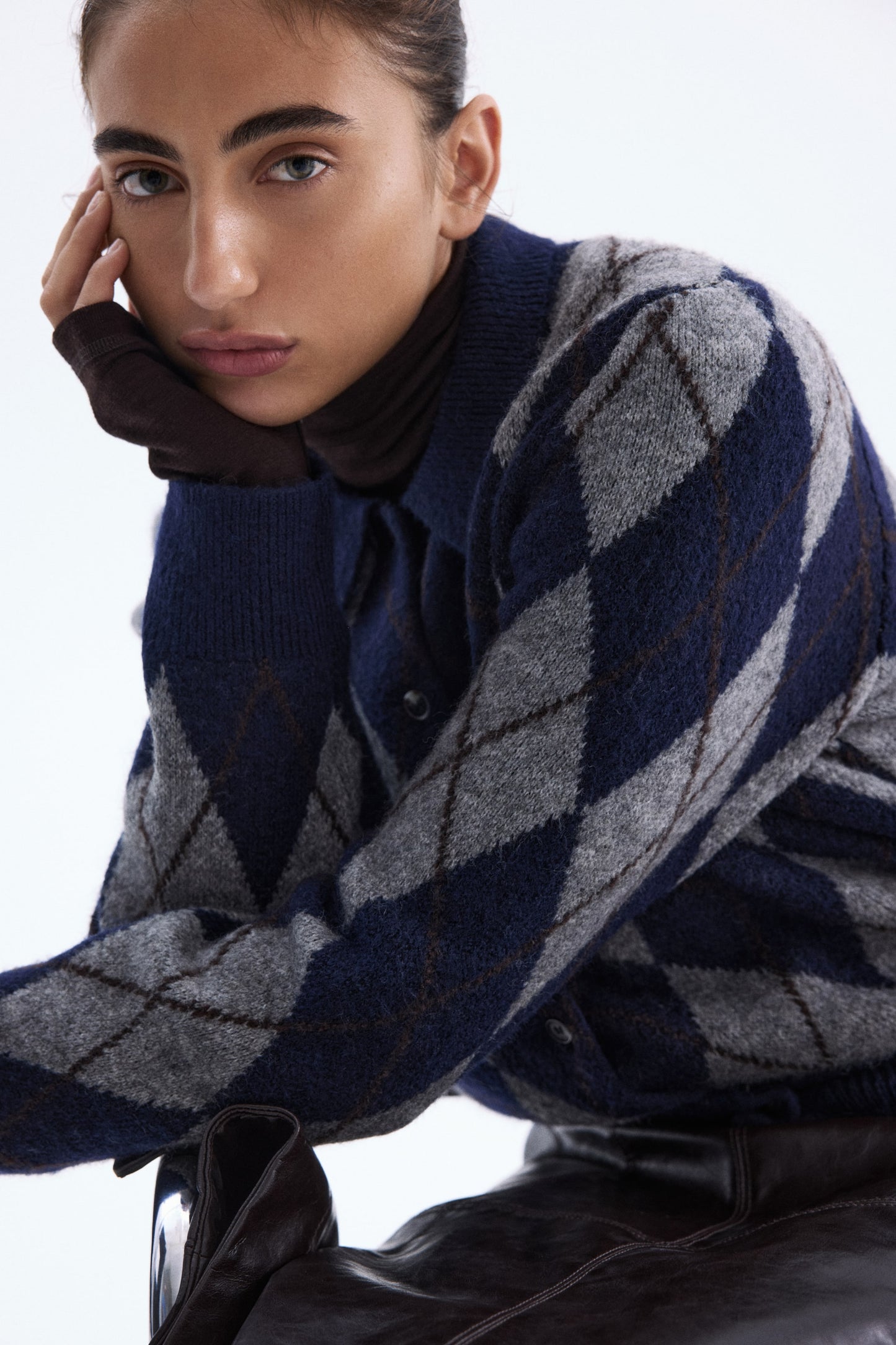 Collared cardigan